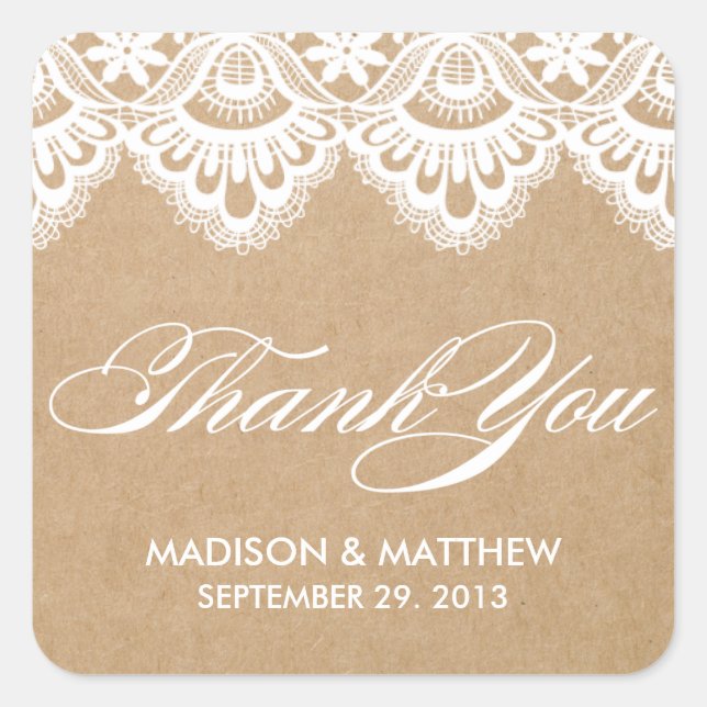 RUSTIC LACE | WEDDING FAVOR LABELS (Front)