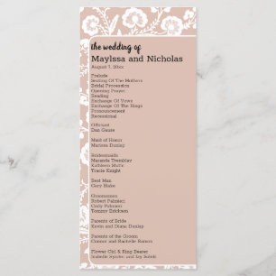 Rustic Lace Wedding Program