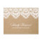 RUSTIC LACE | WEDDING RSVP POST CARD