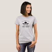 Rustic Lake House Boat Oars Trees Family Name T-Shirt (Front Full)