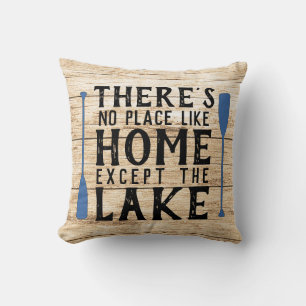 Rustic Lake House Throw Pillow