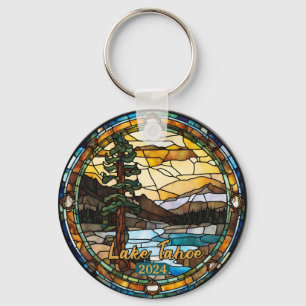 Rustic Lake Tahoe California Keychain