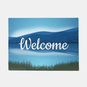 Rustic Lake "Welcome" Door Mat