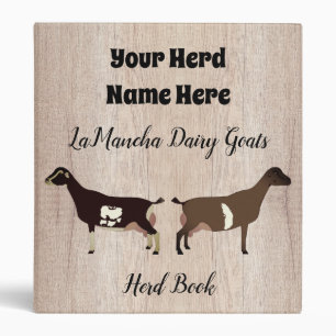 Rustic LaMancha Dairy Goat Herd Book Binder