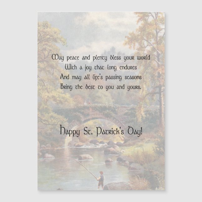 Rustic Landscape St. Patrick's Day Irish Blessing (Front)