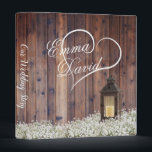 Rustic Lantern Baby's Breath Floral Wedding Album Binder<br><div class="desc">Rustic Lantern Baby's Breath Floral Wedding Album.</div>