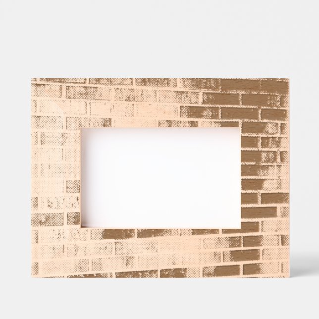 Rustic Laser Engraved Picture Frame Brick Pattern (Front)