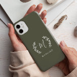 Rustic Laurel Script Monogram Name Case-Mate iPhon Case-Mate iPhone 14 Pro Max Case<br><div class="desc">Rustic Laurel Script Monogram Name phone case. Click the edit button to customize this design.</div>