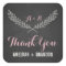 Rustic Laurel Wreath Monogram Thank You Sticker