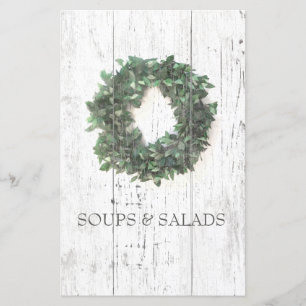 Rustic Laurel Wreath Recipe Organizer Divider