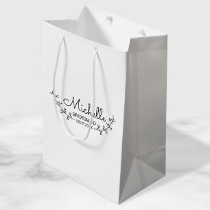 Rustic Laurels Personalized Bridesmaids Medium Gift Bag