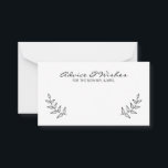 Rustic Laurels Wedding Advice and Wishes Card<br><div class="desc">Rustic Laurels Wedding Advice and Wishes Cards featuring black and white hand drawn rustic laurels with title in modern calligraphy font style and details in modern sans serif font style.

Perfect for wedding,  baby shower,  birthday party,  bachelorette party and any special occasions.</div>