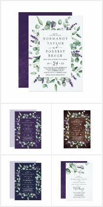 Rustic Lavender and Eucalyptus Wedding Collection