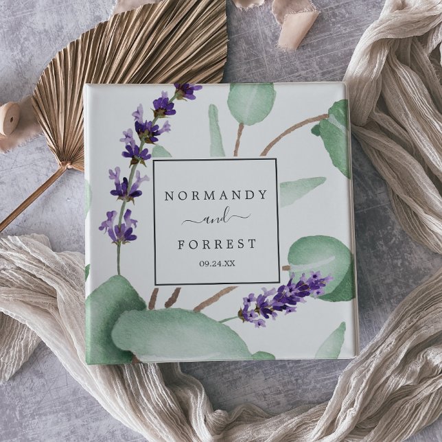 Rustic Lavender and Eucalyptus Wedding Photo Album Binder (Creator Uploaded)