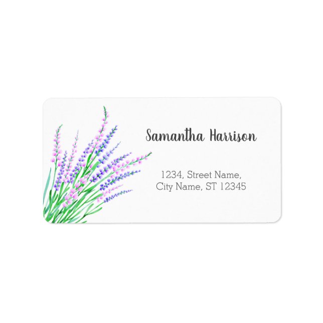 Rustic Lavender Bouquet Pink Purple Spring Vibes Label (Front)