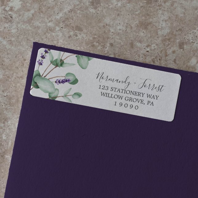 Rustic Lavender & Eucalyptus Return Address Label (Creator Uploaded)