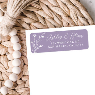 Rustic Lavender Fleur sauvage Mariage Adresse de r