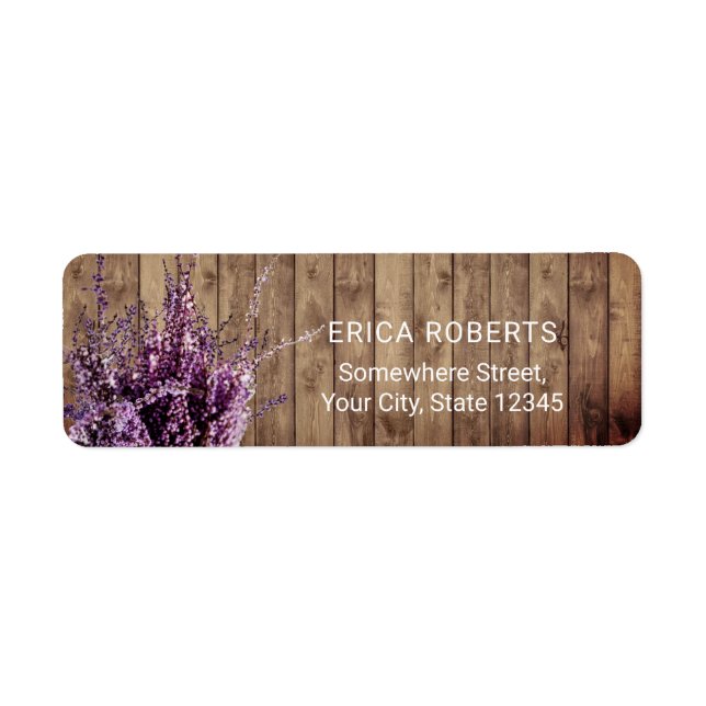 Rustic Lavender Floral Country Barn Wooden (Front)