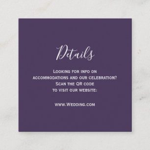 Rustic Lavender Plum QR Code Details Card