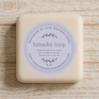 Rustic Lavender Purple Soap Label