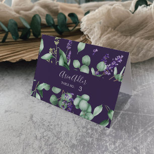 Rustic Lavender Purple Wedding Place Cards
