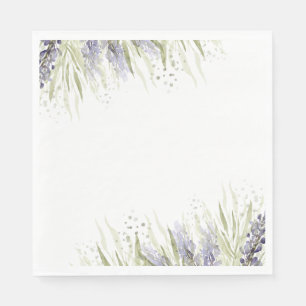 Rustic Lavender & Sage Bridal Shower Napkin