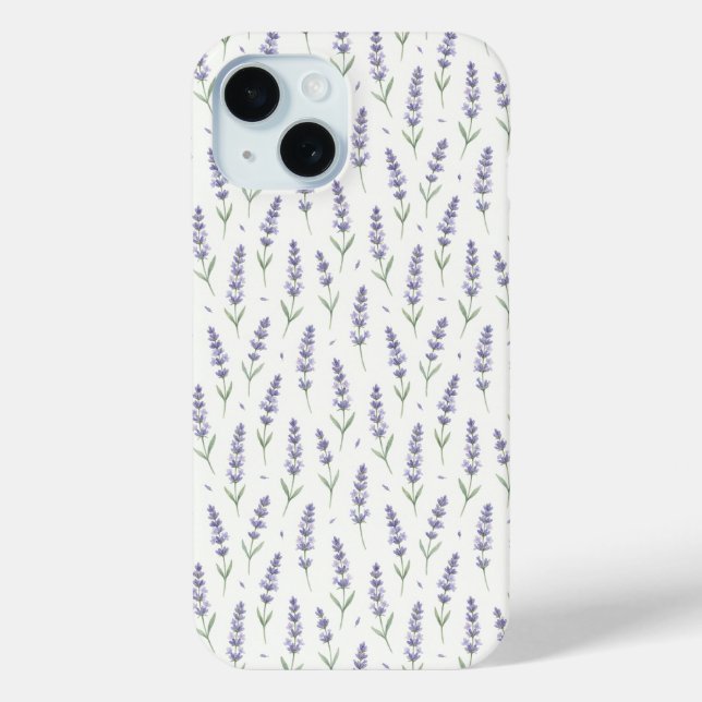 Rustic Lavender Sprigs Seamless Pattern Case-Mate iPhone Case (Back)