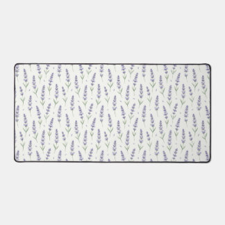 Rustic Lavender Sprigs Seamless Pattern Desk Mat