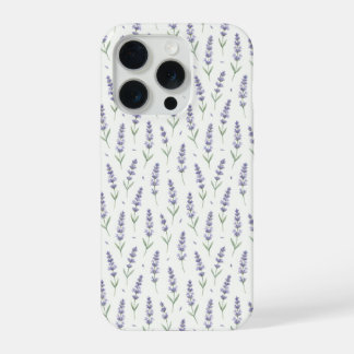Rustic Lavender Sprigs Seamless Pattern iPhone 15 Pro Case