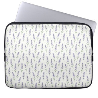 Rustic Lavender Sprigs Seamless Pattern Laptop Sleeve
