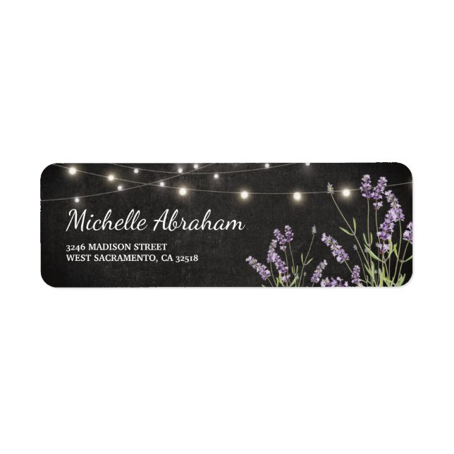 Rustic Lavender String Twinkle Lights (Front)