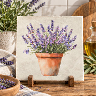 Rustic Lavender Watercolor  Tile