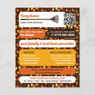 Rustic Leaf Design, Lawn Care Services Flyer