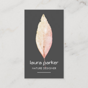 Rustic Leaf Dry Nature Yoga Meditation Massage Business Card
