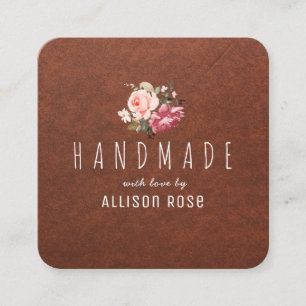 rustic leather homemade business card