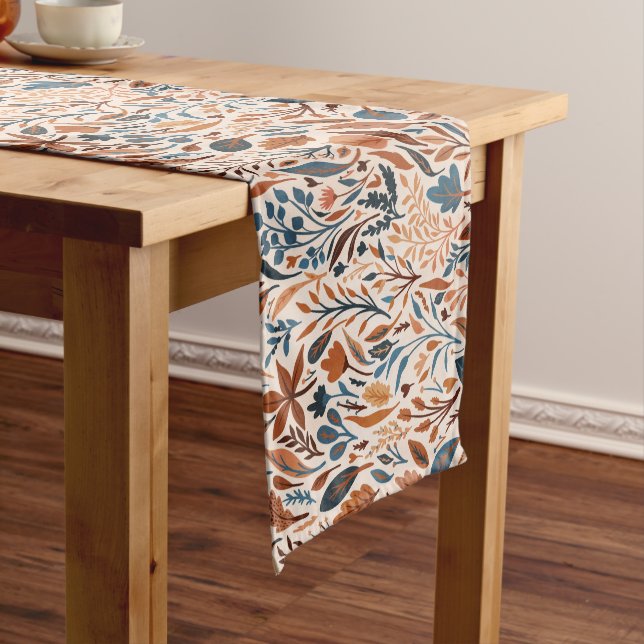 Rustic Leaves Fall Short Table Runner (In Situ)