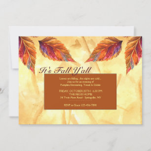 Rustic Leaves Invitation