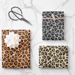 Rustic Leopard Print Wrapping Paper Sheets
