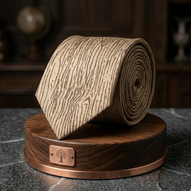 Rustic Light Wood Grain Texture Pattern Tie (Creator Uploaded)