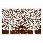 Rustic Lights Guest Book Poster - 250 Signatures