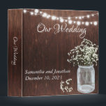 Rustic Lights Wedding Baby's Breath Custom Binder<br><div class="desc">This design may be personalized in the area provided by changing the photo and/or text. Or it can be customized by clicking Personalize this Template and then choosing the click to customize further option and delete or change the color of the background, add text, change the text color or style,...</div>