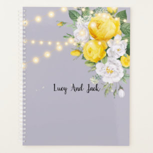 Rustic lights Yellow Floral   Planner
