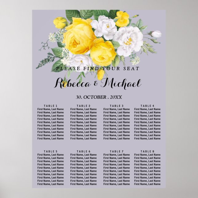 Rustic lights Yellow Floral  Poster (Front)