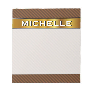 Rustic-Like Dark Brown & Lighter Brown Stripes Notepad