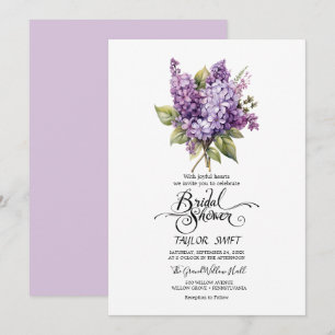 Rustic Lilac   Bridal Shower Invitation