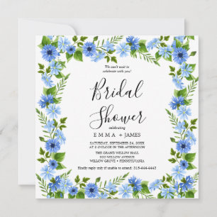 Rustic Lilac Square Bridal Shower Invitation
