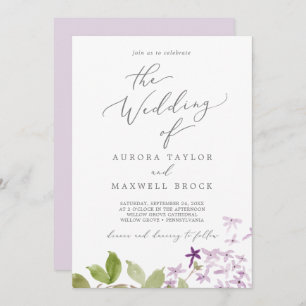 Rustic Lilac The Wedding Of Invitation