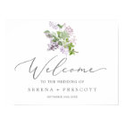 Rustic Lilac Wedding Welcome