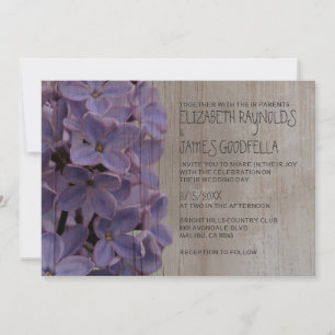 Rustic Lilacs Wedding Invitations