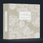 Rustic Linen   Lace Wedding Planner 3 Ring Binder<br><div class="desc">This rustic French Country style wedding binder features a faux linen and lace background. On the front you will find space for you to customize it with your own name and date. It makes a wonderful gift for the new bride-to-be for all the wedding details, style inspiration, contracts, etc. Also...</div>